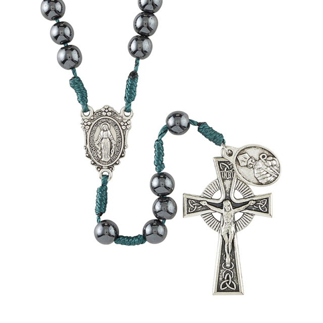 St. Patrick Irish Cord Hemitite Rosary